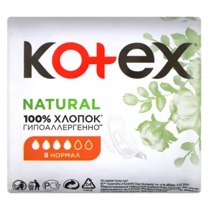 Hügieeniside Kotex Natural Normal 8tk