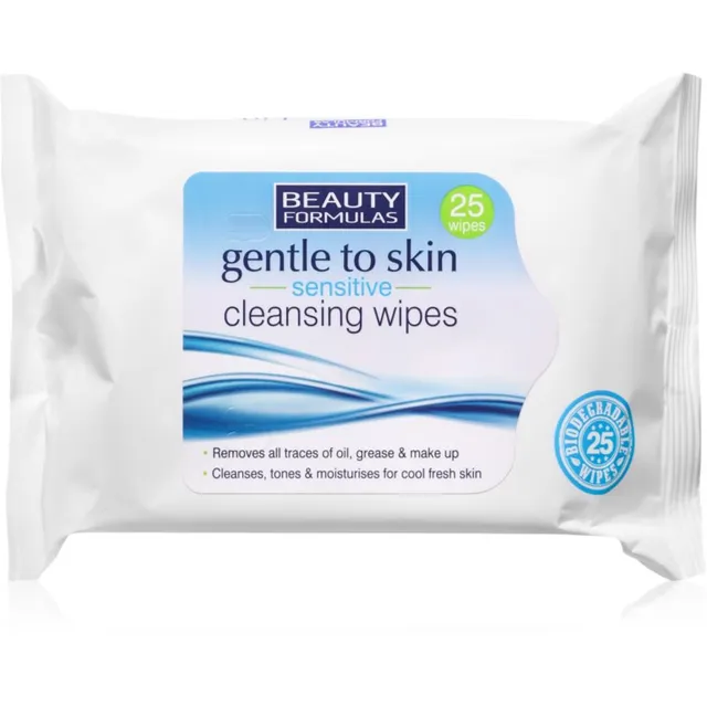 Beauty Formulas Sensitive Niisked puhastusrätikud tundlikule nahale 25 tk