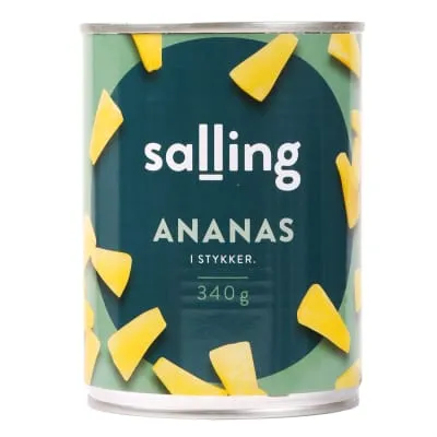 Ananassitükid mahlas Salling 567g/340g