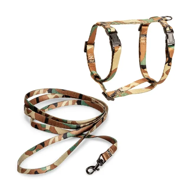 Basic kassi traksid ja jalutusrihm mustriga, M, camo