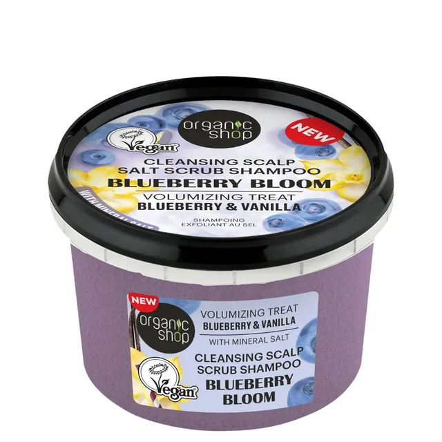 ORGANIC SHOP Blueberry & Vanilla Cleansing Scalp Salt Scrub Shampoo 250ml