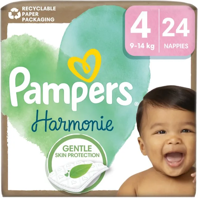 Pampers Harmonie Size 4 ühekordsed mähkmed 9-14 kg 24 tk