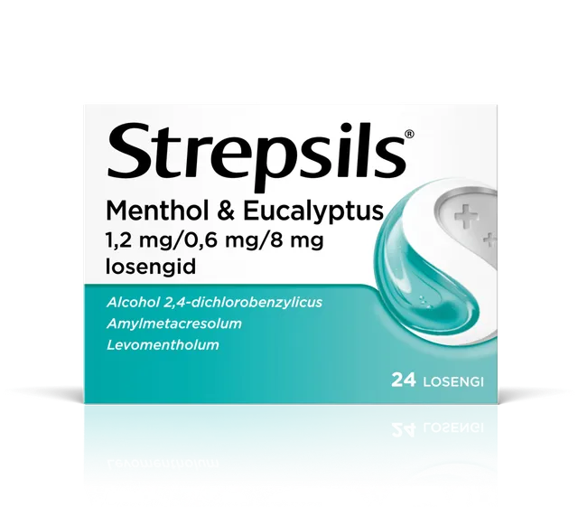 STREPSILS MENTHOL & EUCALYPTUS LOSENG 0.6MG+1.2MG+8MG N24