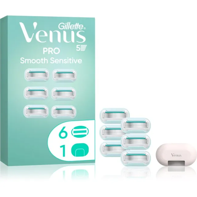 Gillette Venus PRO Smooth Sensitive Asendusterad + kaitsekate 6 tk
