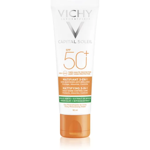 Vichy Capital Soleil Mattifying 3-in-1 Kaitsev matt näokreem SPF 50+ 50 ml