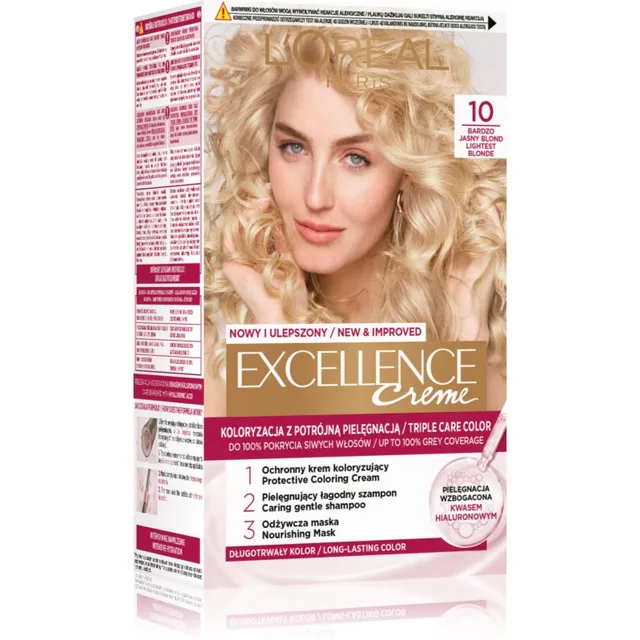 L’Oréal Paris Excellence Creme Juuksevärv varjund 10 1 tk