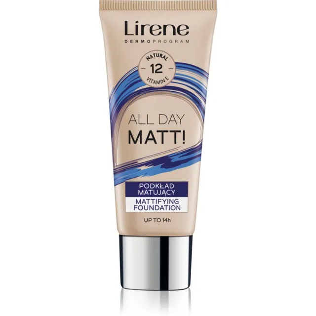 Lirene ALL DAY MATT! Matistav vedel jumestuskreem pikaajalise mõjuga varjund 12 Natural 30 ml