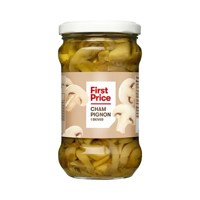 Viilutatud šampinjonid soolvees, FIRST PRICE, 280 g