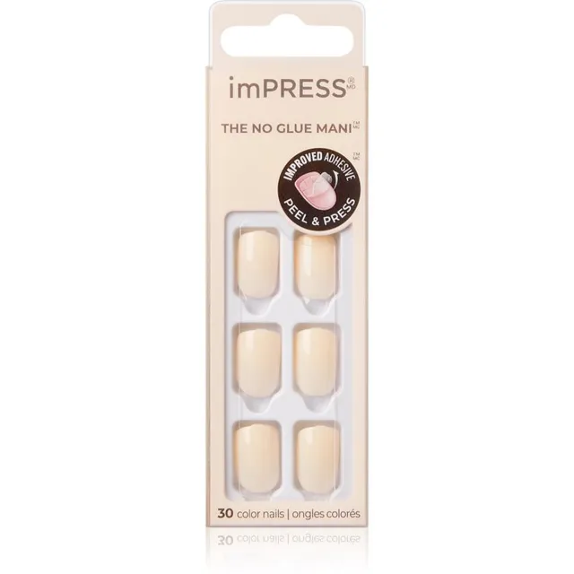 KISS imPRESS The No Glue Mani Short Kunstküüned Point Pink 30 tk