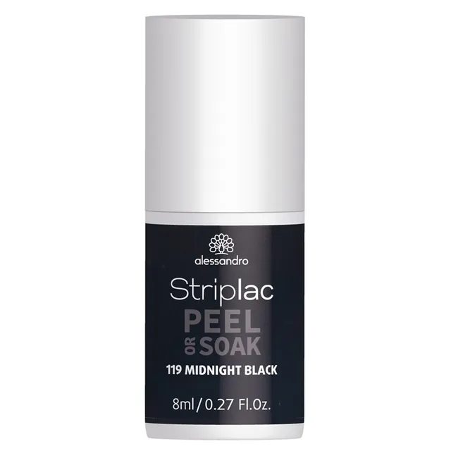 ALESSANDRO Striplac Peel Or Soak Nail Polish No.119 Midnight Black 8ml