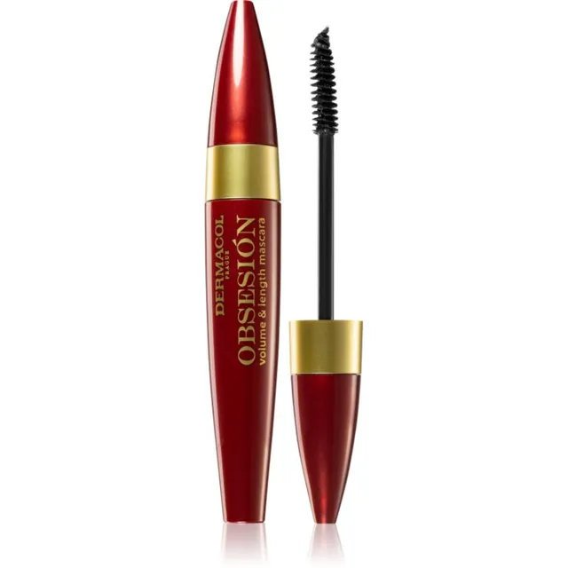 Dermacol Obsesión Ripsmeid pikendav, volüümi andev ja neid eraldav ripsmetušš Black 12 ml