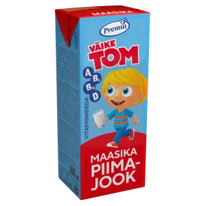 Kõrgkuum piimajook maasikalisandi ja vitamiinidega, VÄIKE TOM, 200 ml