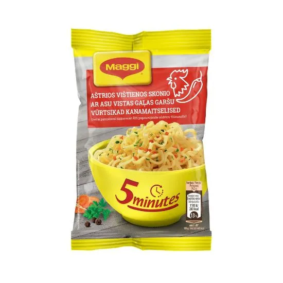 Maggi kiirnuudlid tulise kanamaitselised, 59.2g