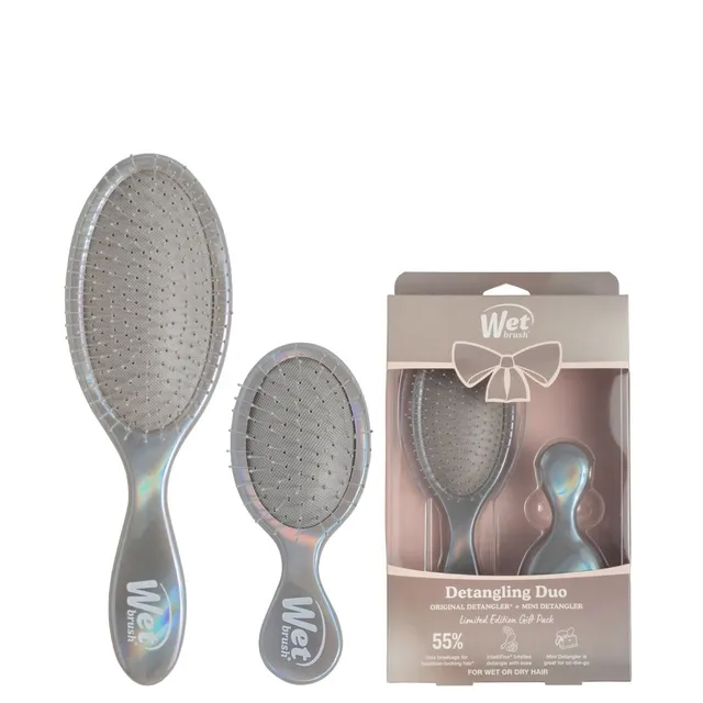 WETBRUSH Detangling Duo Chrome komplekt