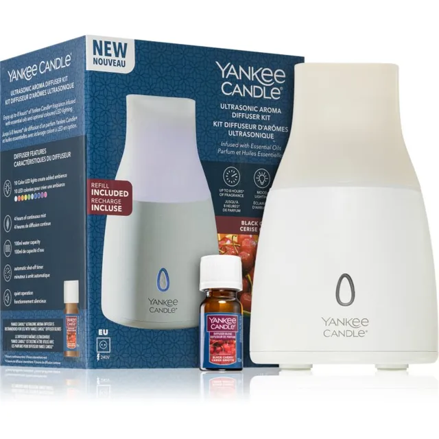 Yankee Candle Ultrasonic Electric Diffuser Kit Black Cherry Ultrasonic aroomihajuti 1 tk
