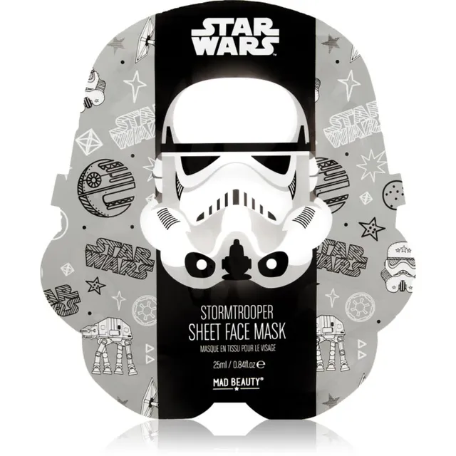 Mad Beauty Star Wars Storm Trooper Niisutav näo lehtmask rohelise tee ekstraktiga 25 ml