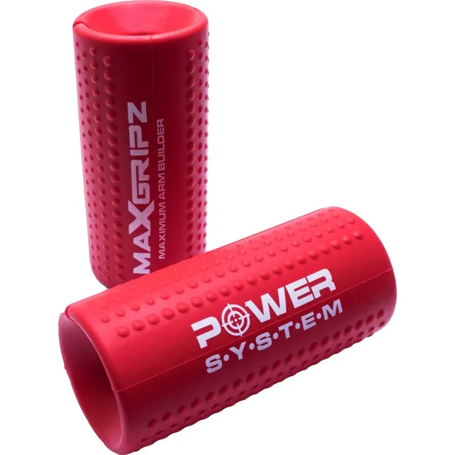 Power System Mx Gripz käepidemed kangiga treenimiseks kangile värv Red M 2 tk