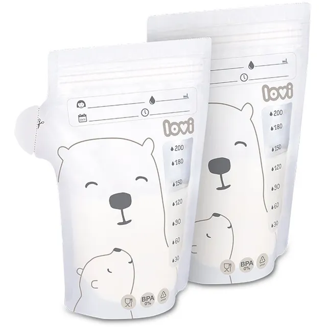 LOVI Buddy Bear kott rinnapiima säilitamiseks 25x200 ml