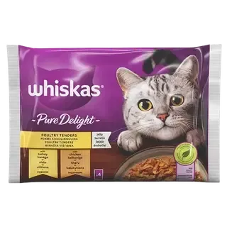 Täistoit. Kiisueine Pure Delight linnulihaga tarrendis 4x85g, WHISKAS, 340g