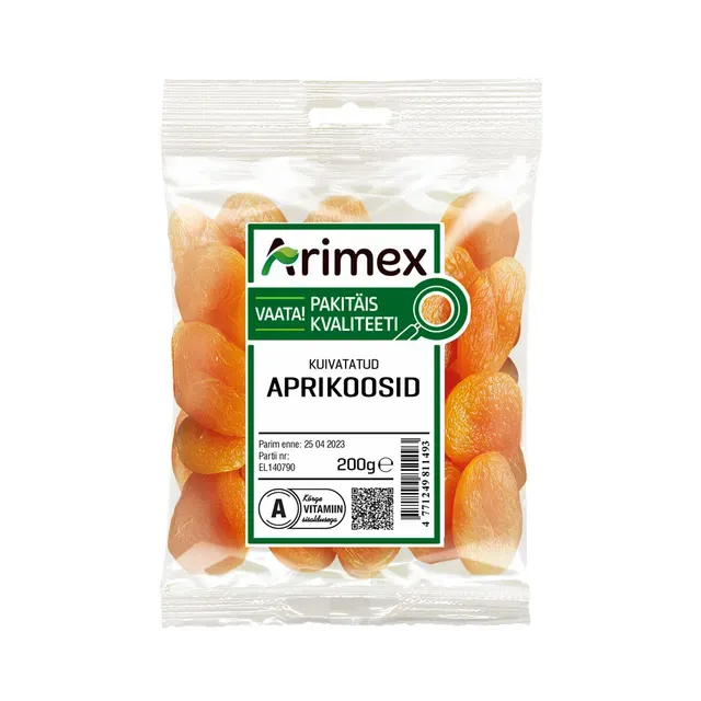 Kuivatatud aprikoos, ARIMEX, 200 g