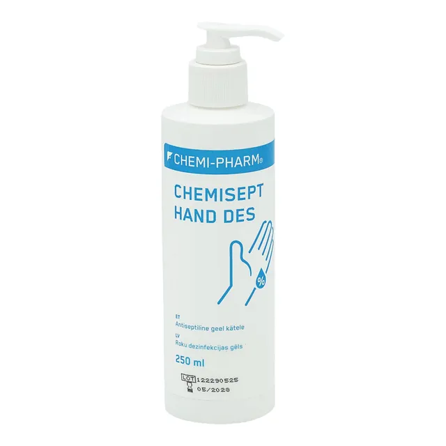 CHEMIPHARM CHEMISEPT HAND DES GEEL KÄTELE 250ML PUMBAGA