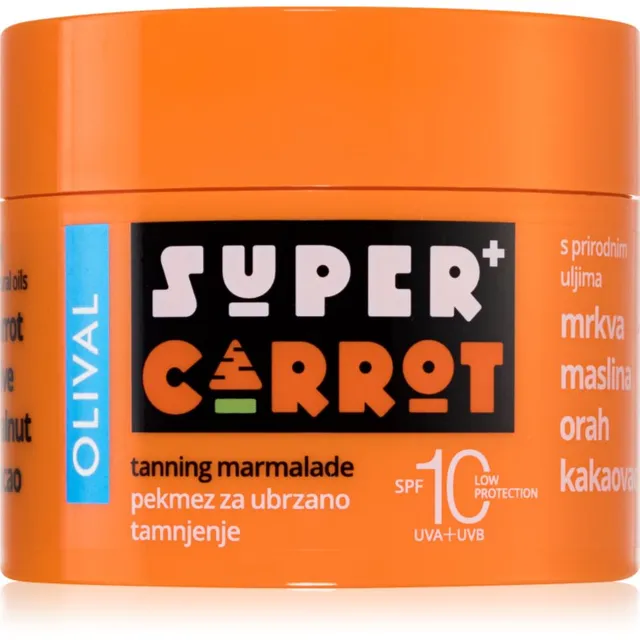 Olival SUPER Carrot Tanning Jam Näo ja keha päevituse kiirendaja SPF 10 100 ml