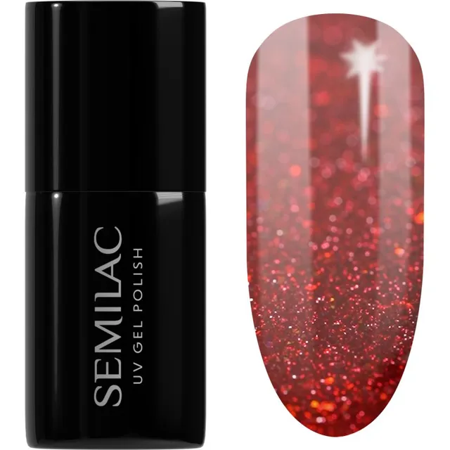 Semilac UV Hybrid Winter Collection Geelküünelakk UV / LED lambiga kasutamiseks varjund 609 Snow Berries 7 ml