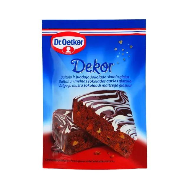 Glasuur - valge ja tumeda šokolaadi maitseline, DR.OETKER, 100 g