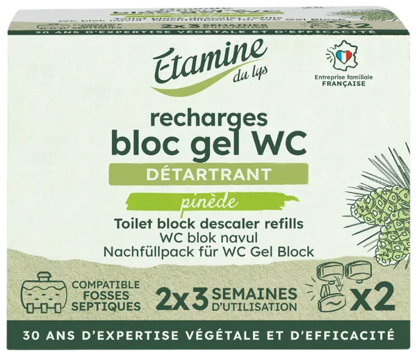 Rippuva WC õhuvärskendaja täide, männi- ja eukalüpti aroomiga