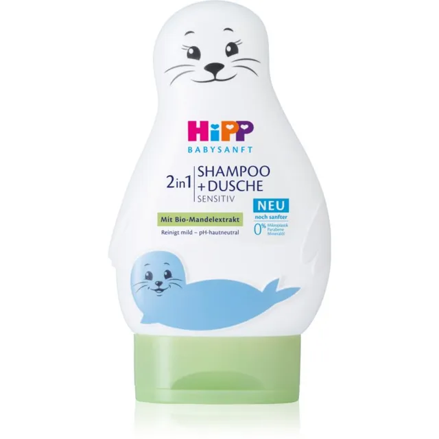Hipp Babysanft Sensitive Lastešampoon kehale ja juustele Seal 200 ml