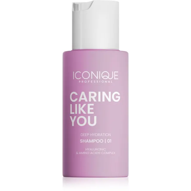 ICONIQUE Professional CARING LIKE YOU Deep Hydration Niisutav šampoon kuivadeleja kahjustatud juustele 70 ml