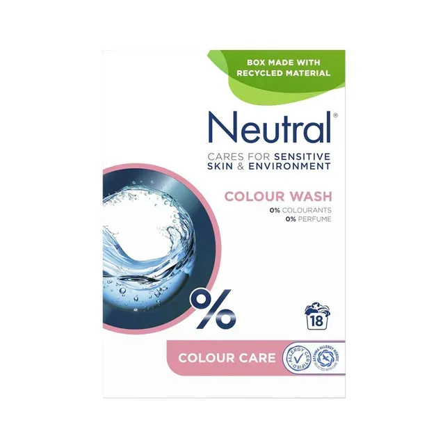 Pesupulber Sensitive Skin Colour Wash 18 pk, NEUTRAL, 1,188 kg