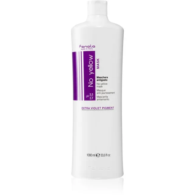 Fanola No Yellow Mask Juuksemask kollaste toonide neutraliseerimiseks 1000 ml