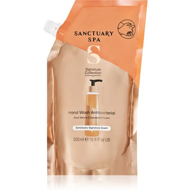 Sanctuary Spa Signature Collection Niisutav vedelseep antibakteriaalsete koostisainetega täitepakend 500 ml