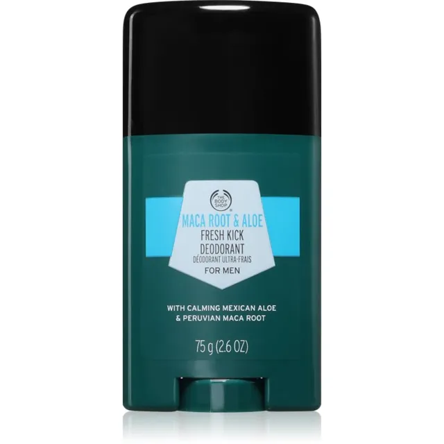 The Body Shop Maca Root & Aloe Fresh Kick Deodorant Pulkdeodorant meestele 75 g