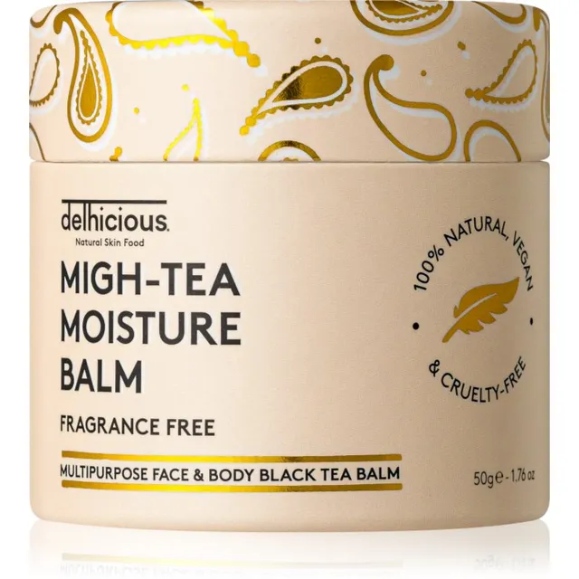 delhicious MIGH-TEA MOISTURE BALM multifunktsionaalne palsam väga kuivale ja tundlikule nahale lõhnatu 50 g