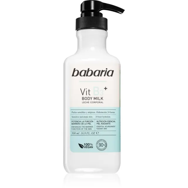 Babaria Vitamin B3 Pehmendav niisutav kehapiim kõigile nahatüüpidele 500 ml