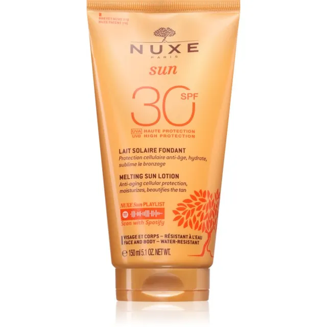 Nuxe Sun Delicious Cream High Protection Päikesekaitsepiim näole ja kehale SPF 30 150 ml