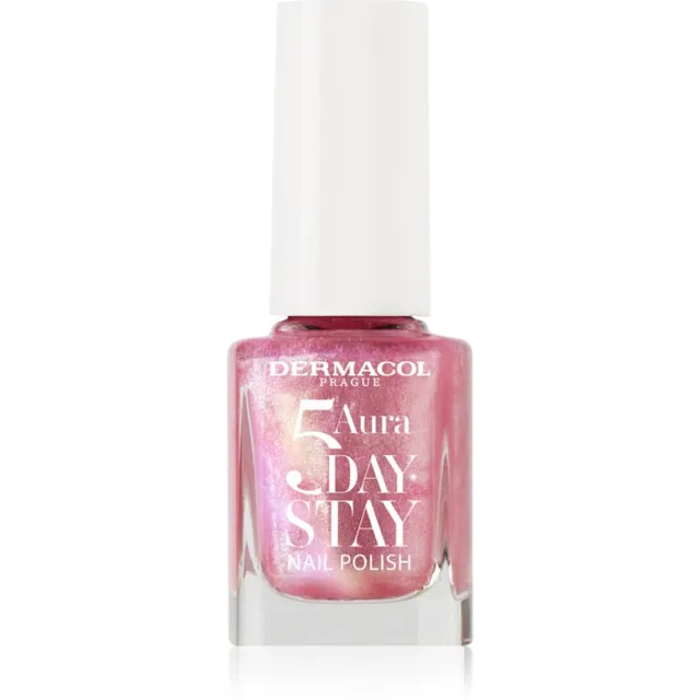 Dermacol 5 Day Stay Aura Kauapüsiv küünelakk pärlmutterläikega varjund 69 Rose Glow 11 ml