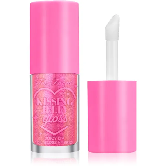 Too Faced Kissing Jelly Lip Oil Gloss Huuleläikeõli intensiivseks niisutamiseks varjund Bubblegum 4.5 ml