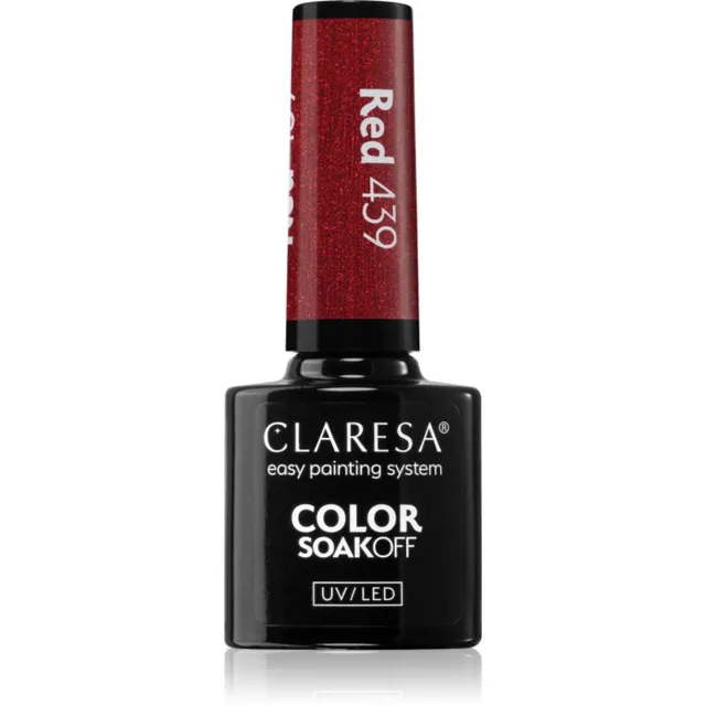 Claresa SoakOff UV/LED Color Warm Feelings Geelküünelakk varjund Red 439 5 g