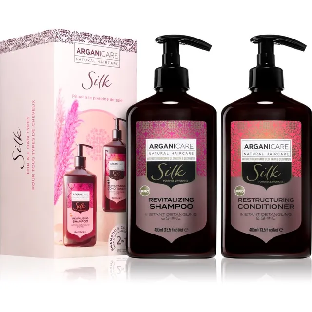 Arganicare Silk Protein Set Kinkekomplekt siidivalkudega 1 tk