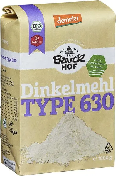 Värske speltajahu T 630, biodünaamiline