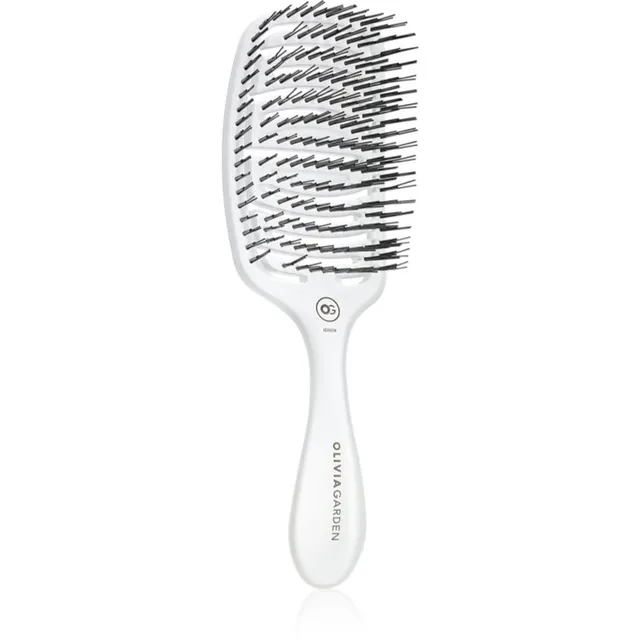 Olivia Garden ESSENTIAL CARE FLEX Medium Hair Bristles Juuksehari Ice White 1 tk
