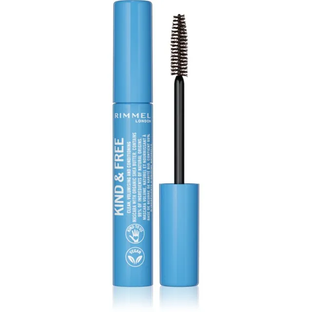 Rimmel Kind & Free Volüümi lisav ja tugevdav ripsmetušš varjund 002 Brown Black 7 ml