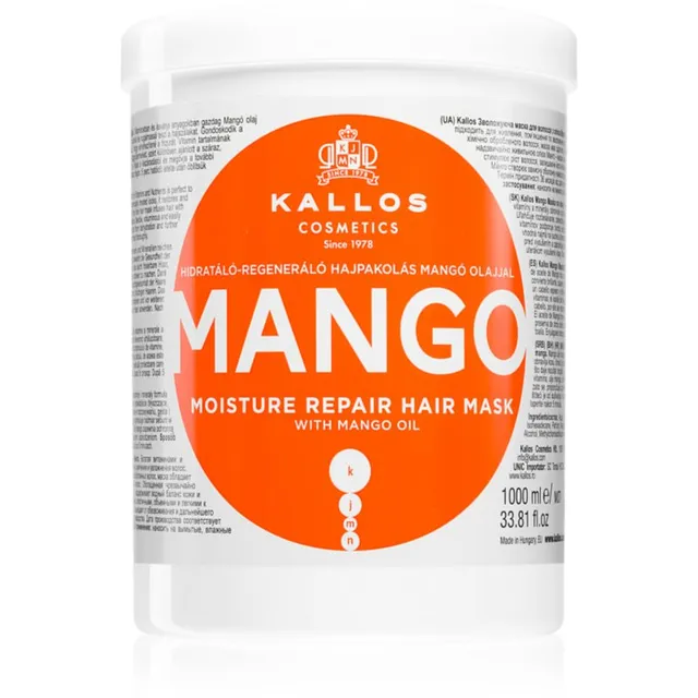 Kallos KJMN Professional Mango Tugevdav mask mangoõliga 1000 ml