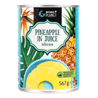 Ananassiviilud mahlas Rimi Planet 567g/340g