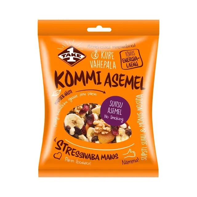 Pähklite ja puuviljade segu, KOMMI ASEMEL, 150 g