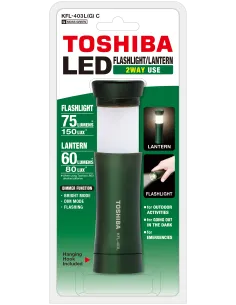 Toshiba taskulamp-latern 2in1 LED KFL-403L(G) roheline