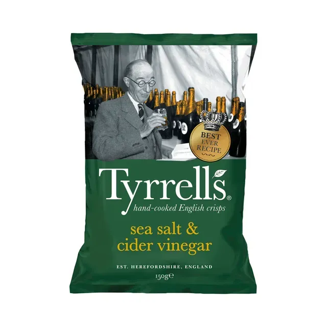 Kartulikrõpsud siidriäädika ja meresoolaga, TYRRELLS, 150 g